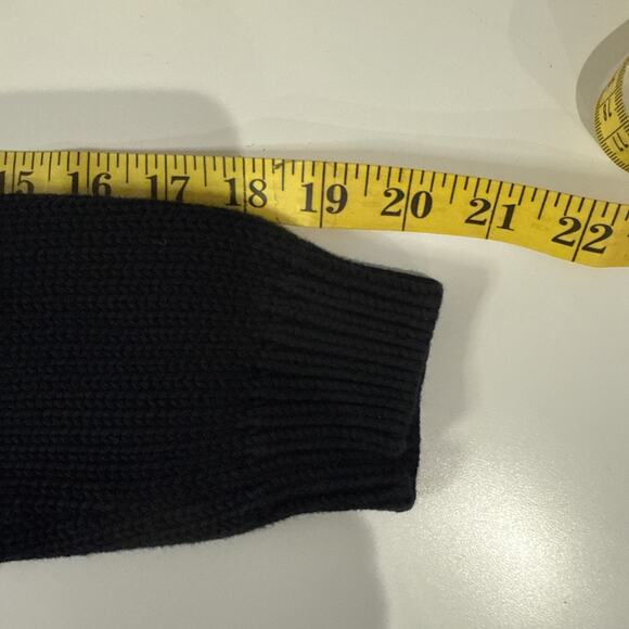 Denim & Supply Ralph Lauren Vintage Black Cotton Knit Hook Cardigan Med - Picture 14 of 16